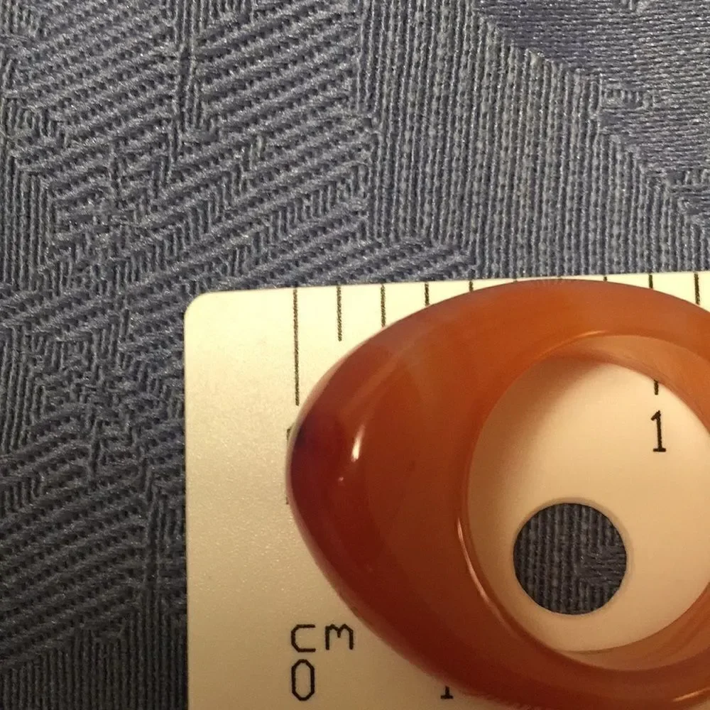 CARNELIAN RING UNISEX Size 11-11 1/2 LIKE NEW GORGEOUS GEMSTONE RING  Preworn